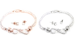 Arabella Bracelet and Earrings Set Made with Crystals from Swarovski®