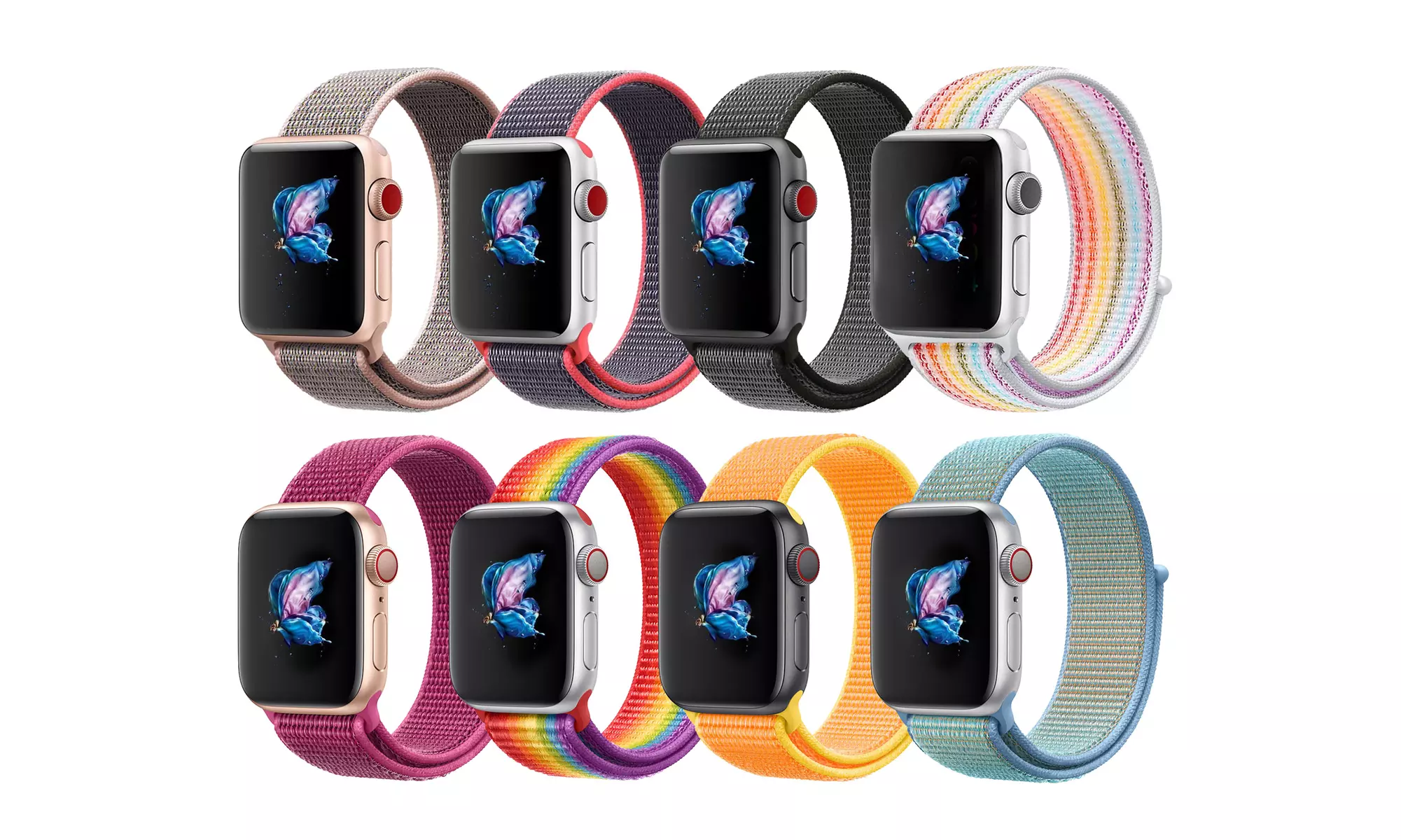 Soft Breathable Nylon Sport Loop Band for Apple iWatch Series 1/2/3/4/5 - Primary Image