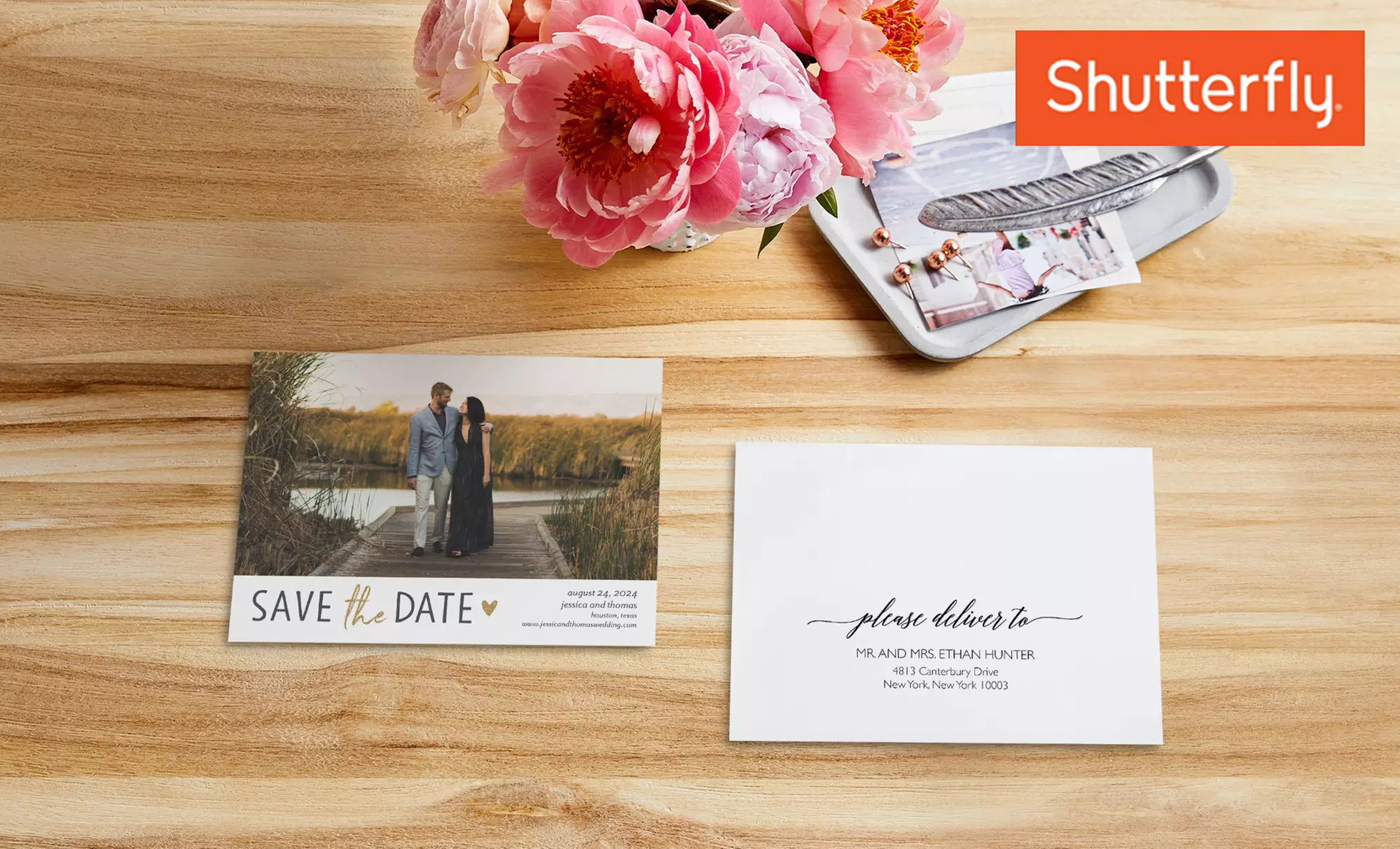 25 or 50 5x7 Photo Save The Date Cards with Optional Envelopes and Addressing from Shutterfly (Up to 53% Off) - Primary Image