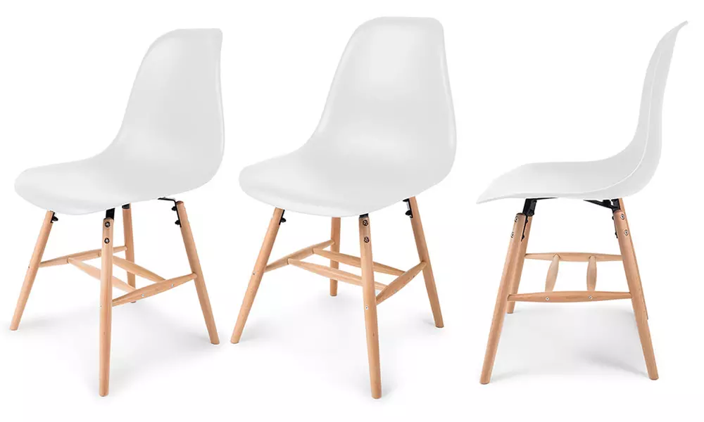 4 Kraft 2er- oder 4er-Set Esszimmerstuhl Hetta in Grau, Schwarz oder Weiß - Second Medium