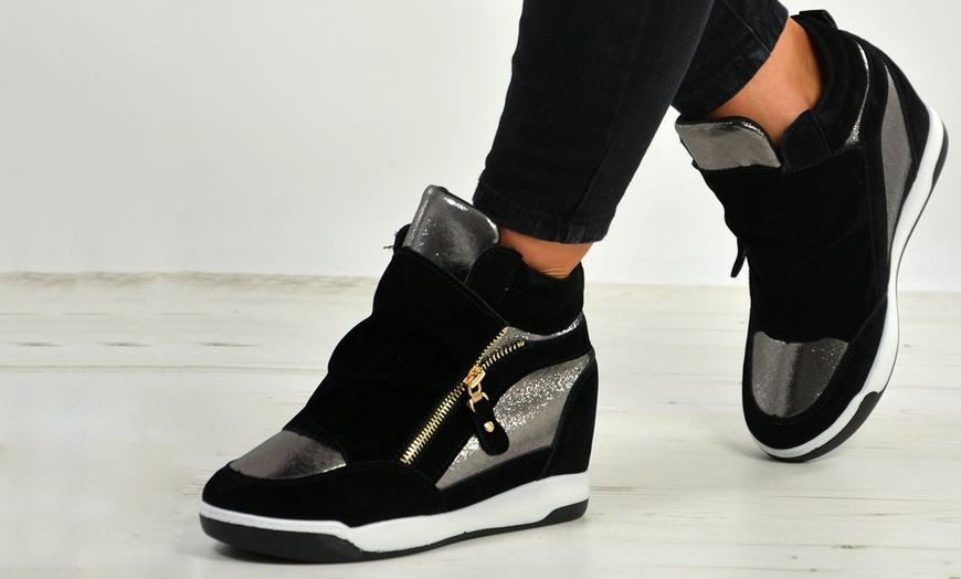 Image 11: Women's Wedge Trainers