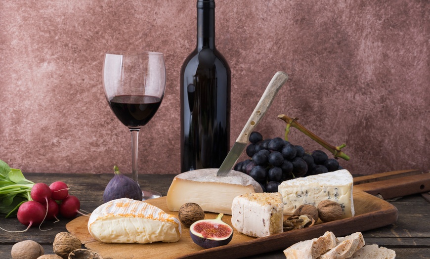 Image 1: Cheese Platter with Wine for Two