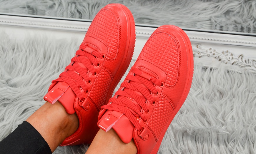 Image 19: Women's Lace-Up Sneakers