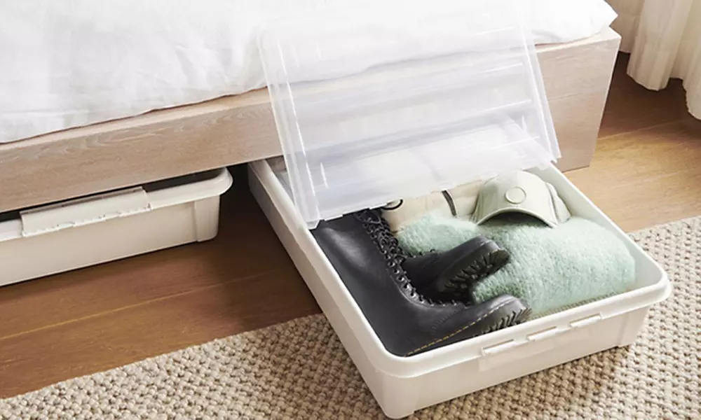 Underbed Storage Box 60L with Wheels - Primary Image
