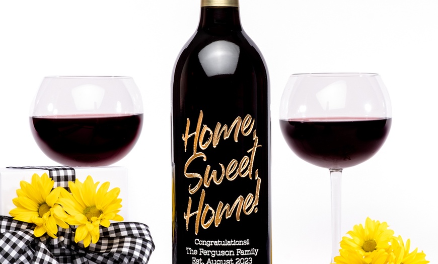 Image 6: Unique New Home Gifts | Custom Etched Wine Bottles