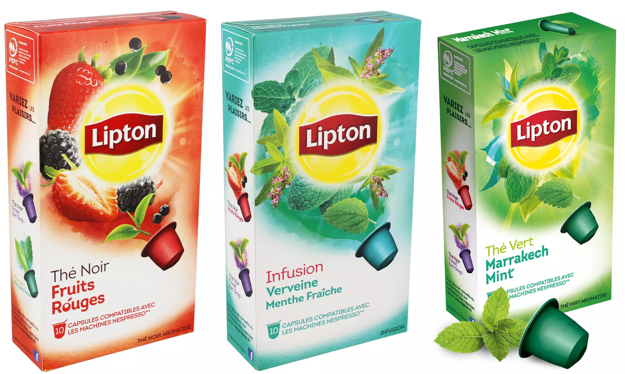 Pack de 80 ou 120 capsules de thé ou d'infusion compatibles Nespresso - Primary Image