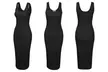Doublju Women's Slim-Fit Sleeveless Midi Dress. Plus Sizes Available. - Second Medium