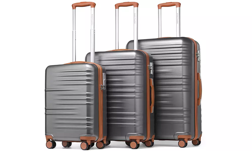 KONO Up to Three Hard Shell Suitcases With TSA Locks