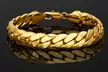 Arturo Zeta Men's 11MM Cuban Chain Bracelet in 14K Gold Over Brass - Second Medium