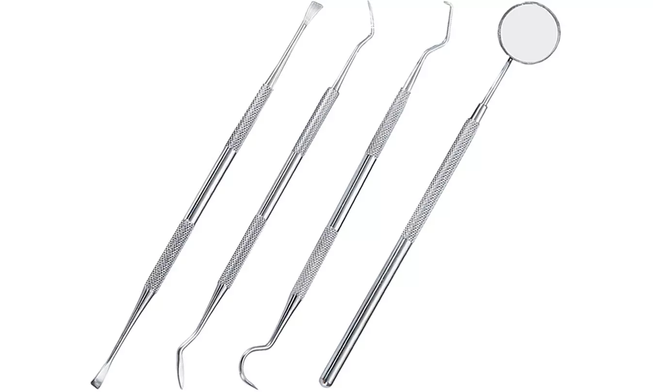 1 o 2 set di strumenti per l'igiene orale, comprensivi di specchietto e raschietti di varie tipologie - Primary Image