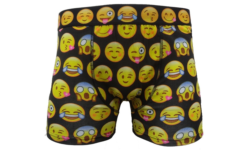 Image 7: Six-Pack Smiley Emoji Boxers