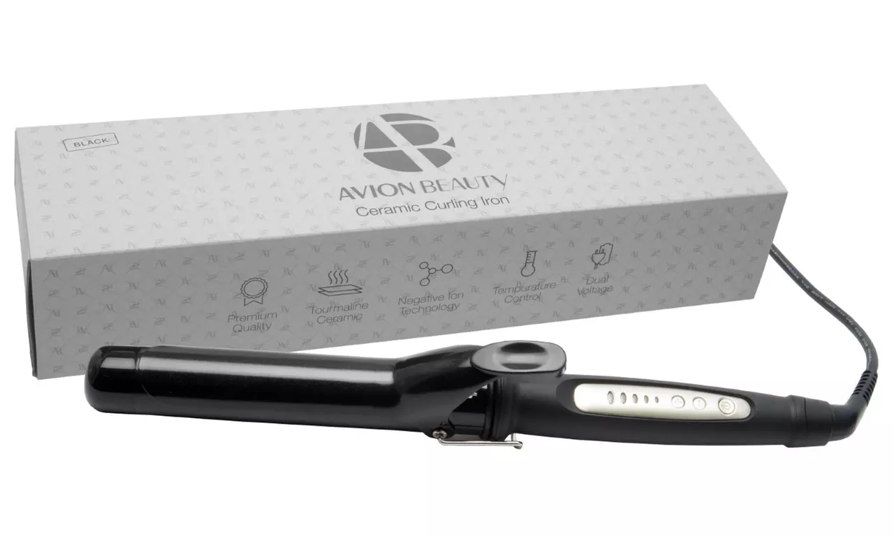 Avion Beauty Professional Salon-Grade Ceramic Hair Curling Iron - Second Medium
