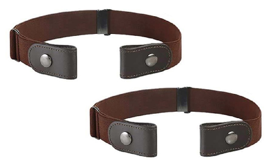 Image 12: One or Two Buckle-Free Elastic Belts with Snap Closure