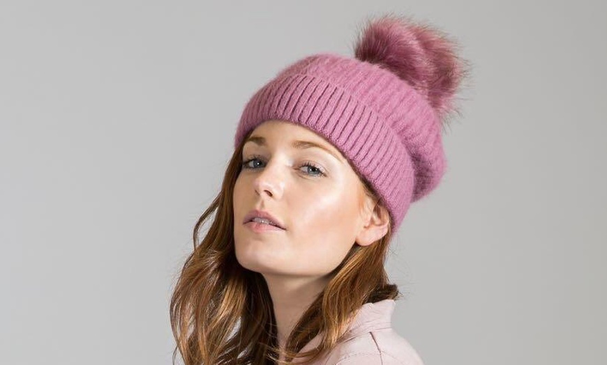 Image 22: Kurt Muller Faux Fur Bobble Hat