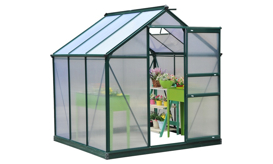 Image 14: Outsunny Walk-In Greenhouse