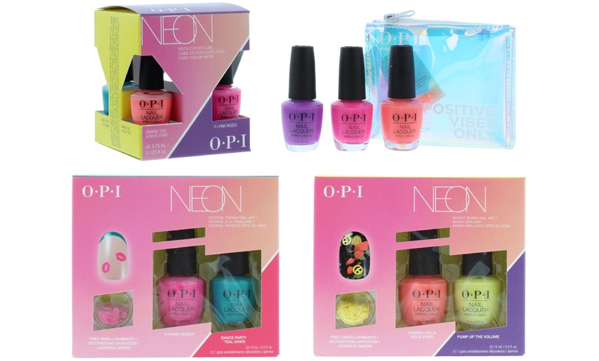 Image 1: OPI Neon Nail Polish Gift Set