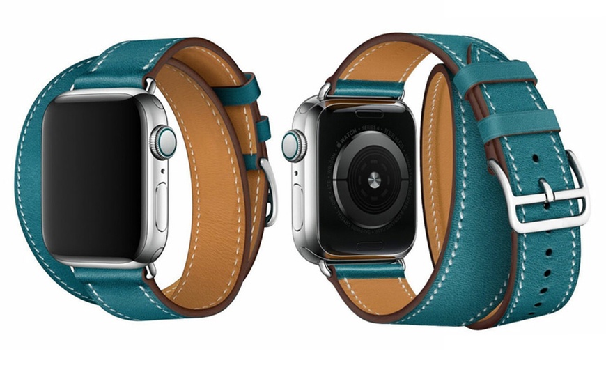 Image 3: Double Strap Compatible with Apple Watch