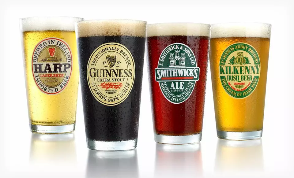 Set of 4 Irish Pub Pint Glasses - Primary Image