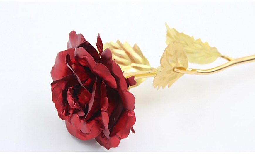 Image 3: 24ct Gold-Plated Rose Flower