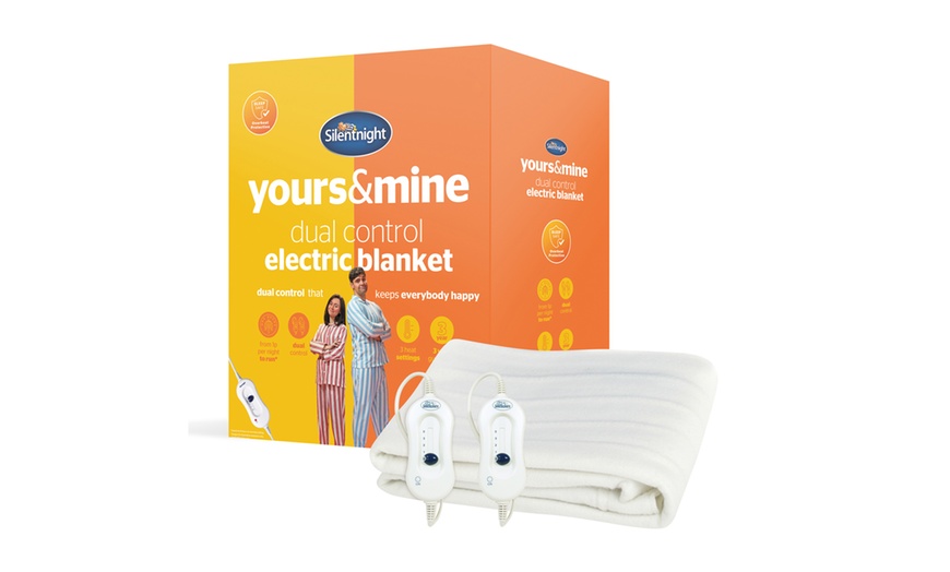 Image 1: Silentnight Yours & Mine Dual Control Electric Blanket