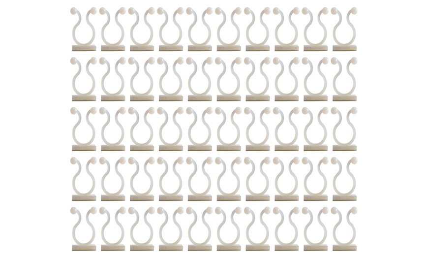 Image 4: 50-Piece Plant Climbing Wall Fixture Clips Set