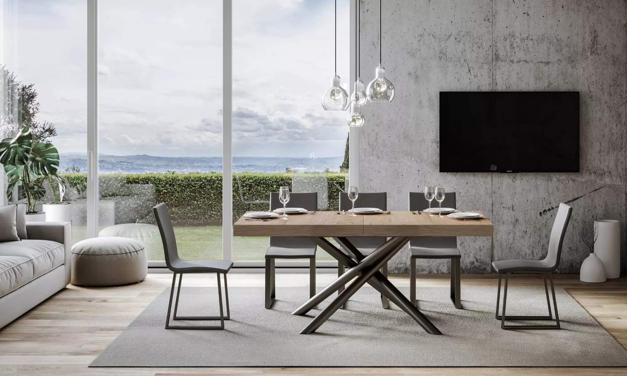 Table avec rallonge "Famas"