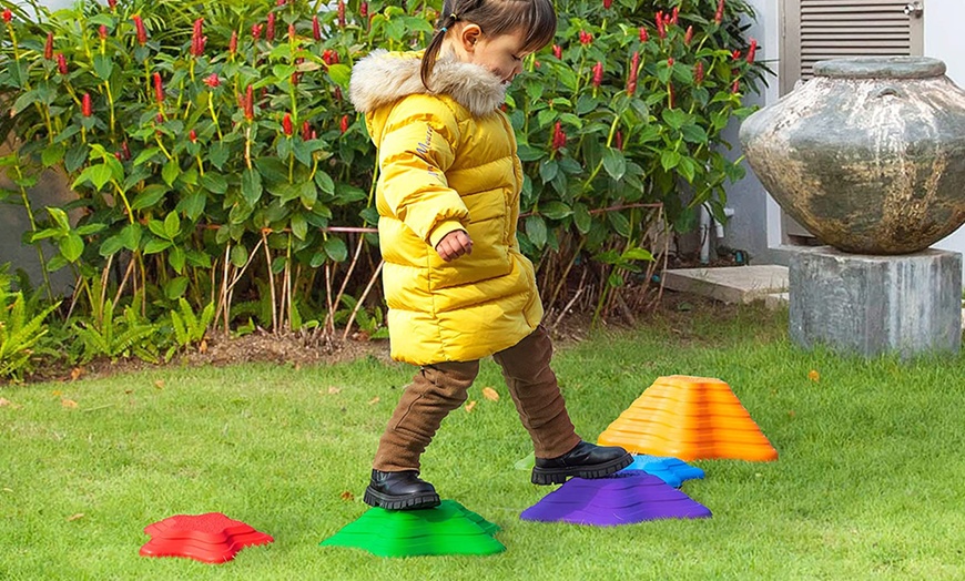 Image 1: 6- or 11-Piece Outsunny Kids' Balance Stepping Stones Playground