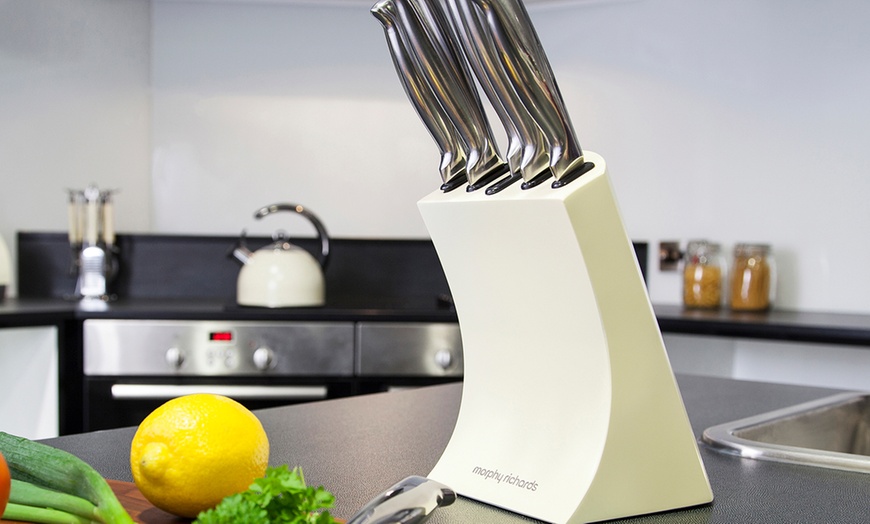 Image 31: Knife Block with Sharpener