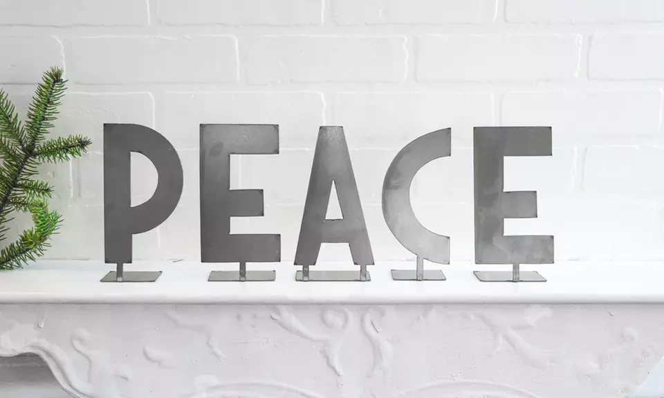 One, Three, Five, or Seven 6" Metal Designer Alphabets with Standing Tabs from Rusted Orange (Up to 82% Off) - Primary Image