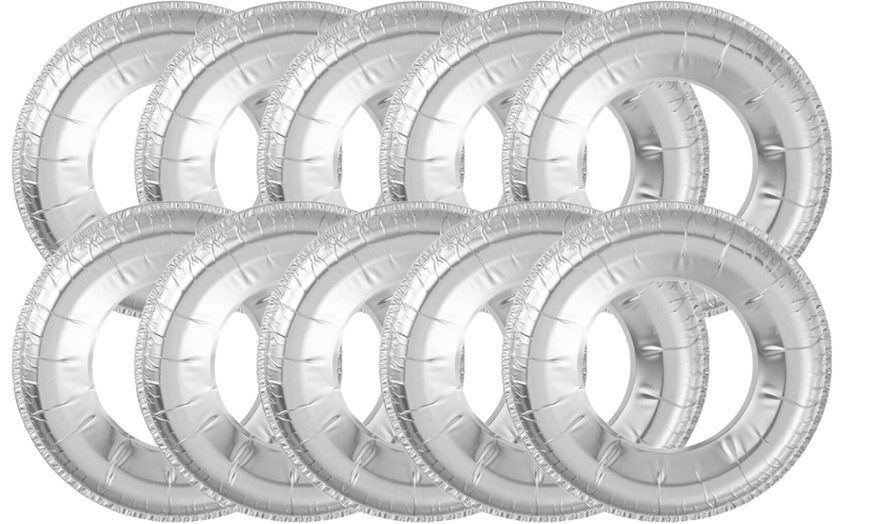 Image 11: Up to 50 Pieces of Aluminum Foil Gas Hob Protector Burner Covers