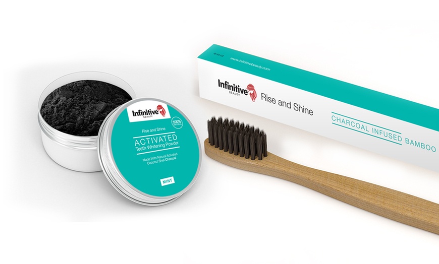 Image 3: Charcoal Whitening Bamboo Brushes