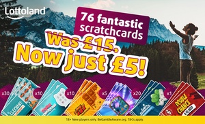 76 Online Scratchcards (Save 66%)