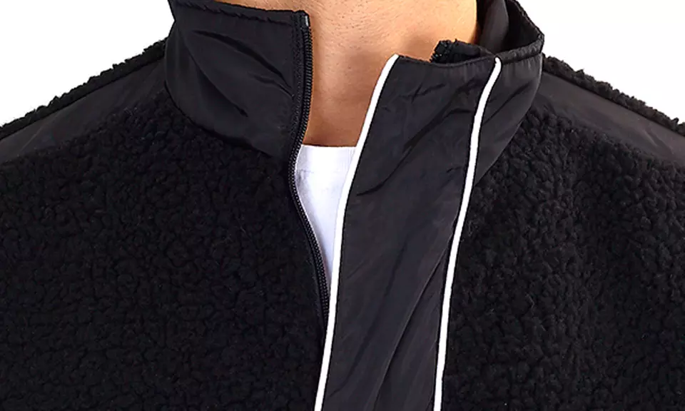 Veste Brave Soul pour hommes à col relevé et demi-fermeture - Second Medium