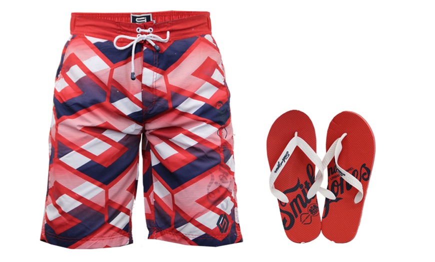 Image 13: Swim Shorts & Flip Flops Sets