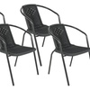 Image 5: Outdoor PE Rattan-Effect Stackable Chairs Set