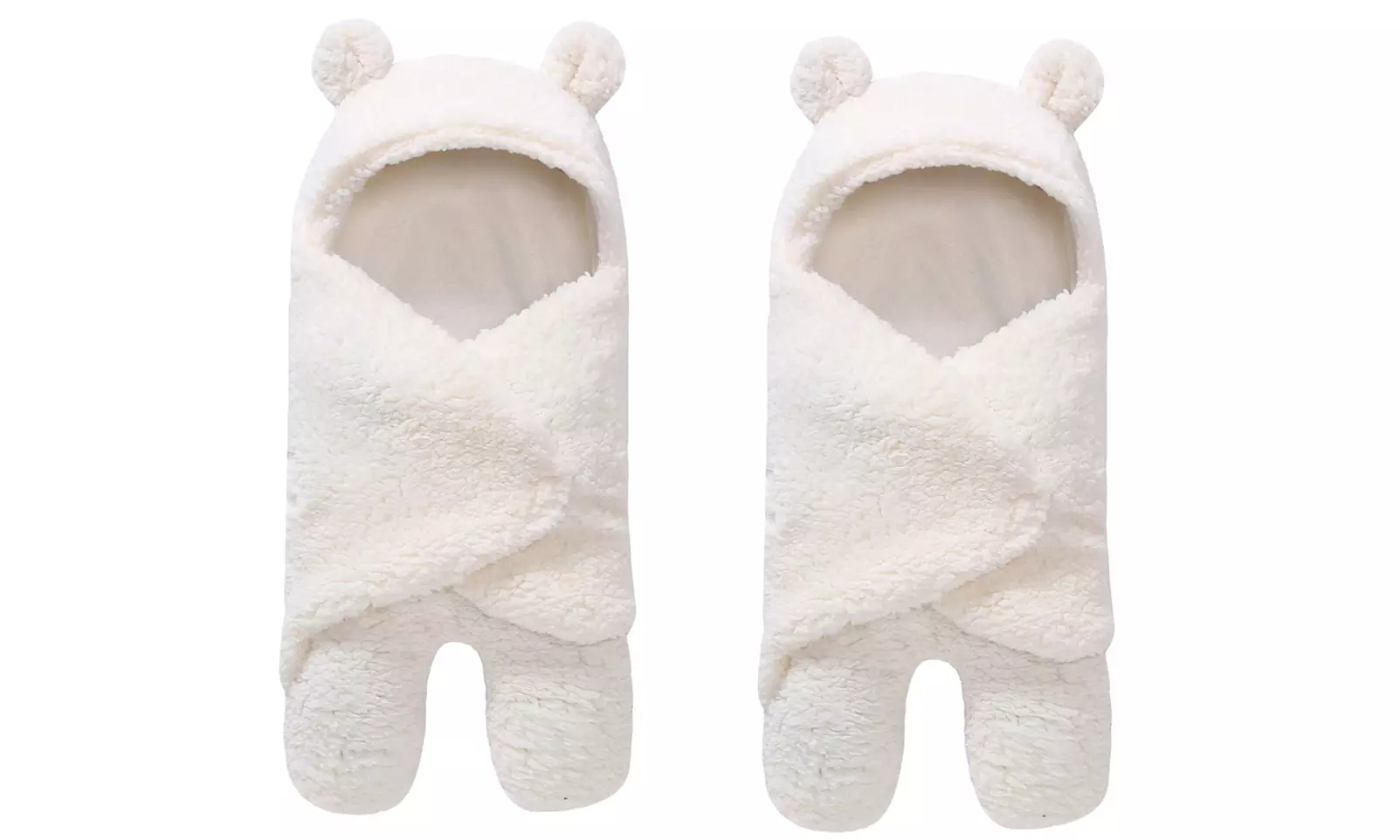 1 ou 2 nids d'ange et couvertures thermiques 2 en 1 pour bébé, 100 % coton avec intérieur polaire - Second Medium