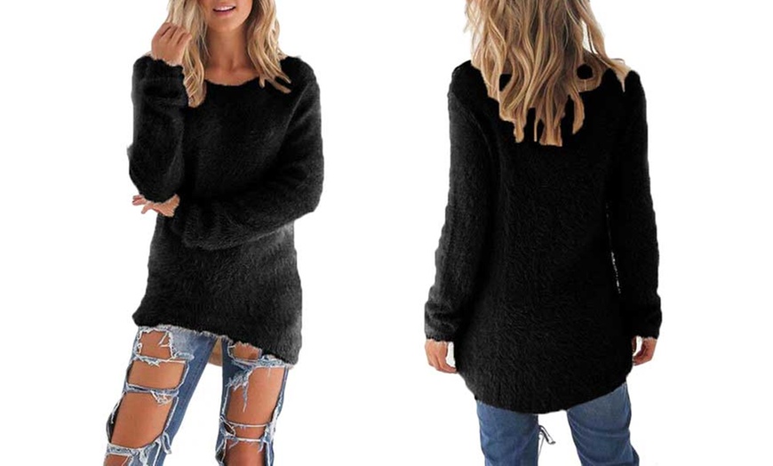 Image 2: Women’s Fluffy Jumper 