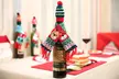 Up to Three Knitted Wine Bottle Covers, Christmas Tree Design - Second Medium