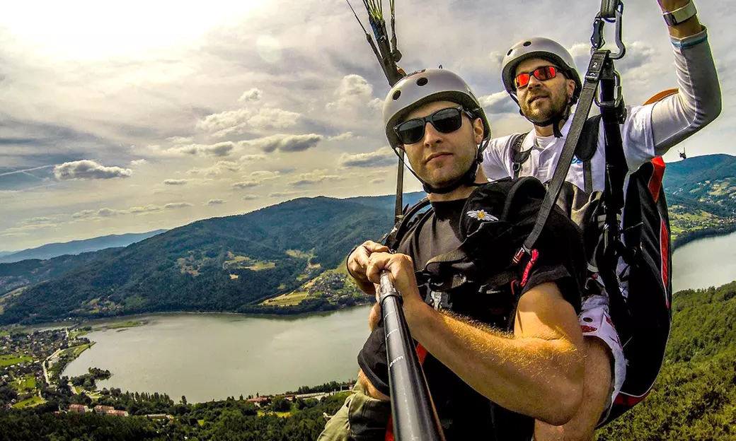 Lot widokowy paralotnią z opcjonalnym filmowaniem i zdjęciami