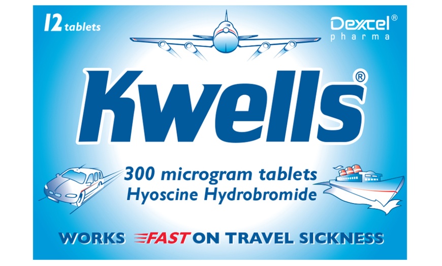 Image 1: Up to 12 Kwells 300 mcg Tablets for Nausea and Travel Sickness