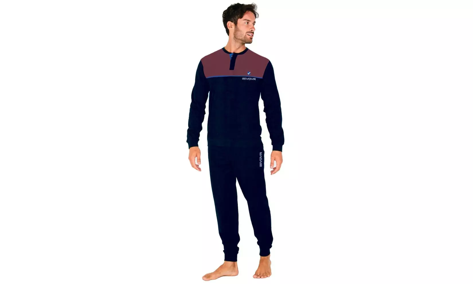 Tuta Homewear Givova da uomo in caldo cotone