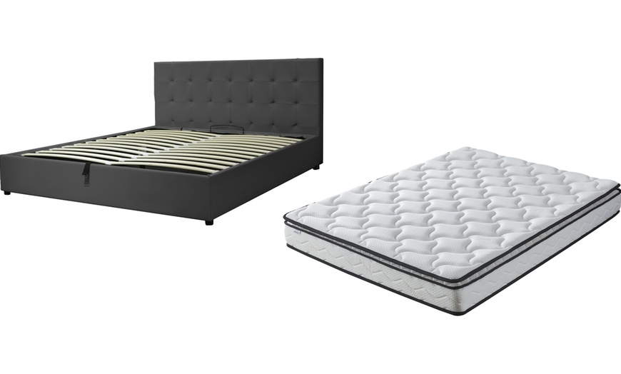 Image 13: Lit coffre "Tokyo" Simili cuir, matelas en option, Sampur