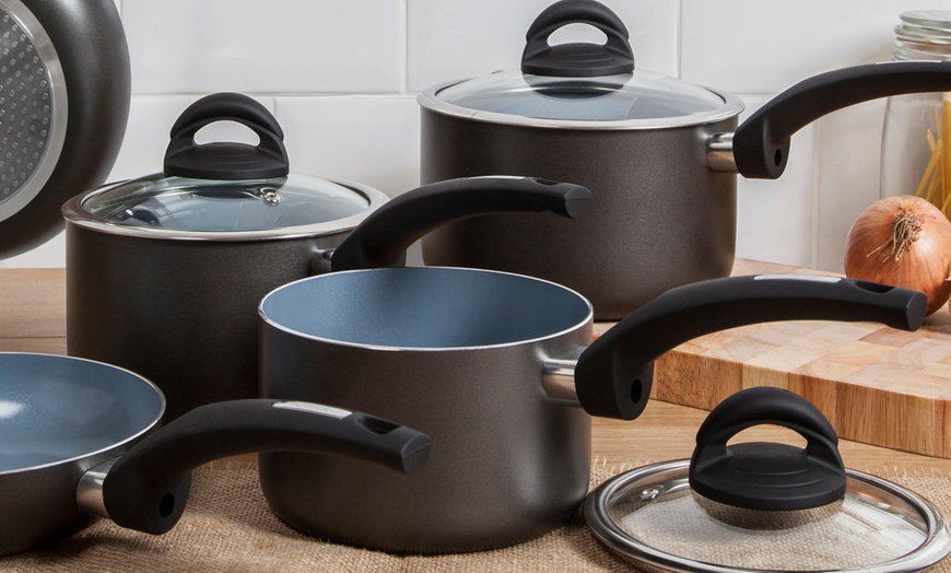 Image 4: Tower Three-Piece Saucepan Set