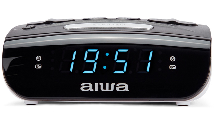 Image 5: Aiwa CR-15 Dual Alarm Clock with Radio