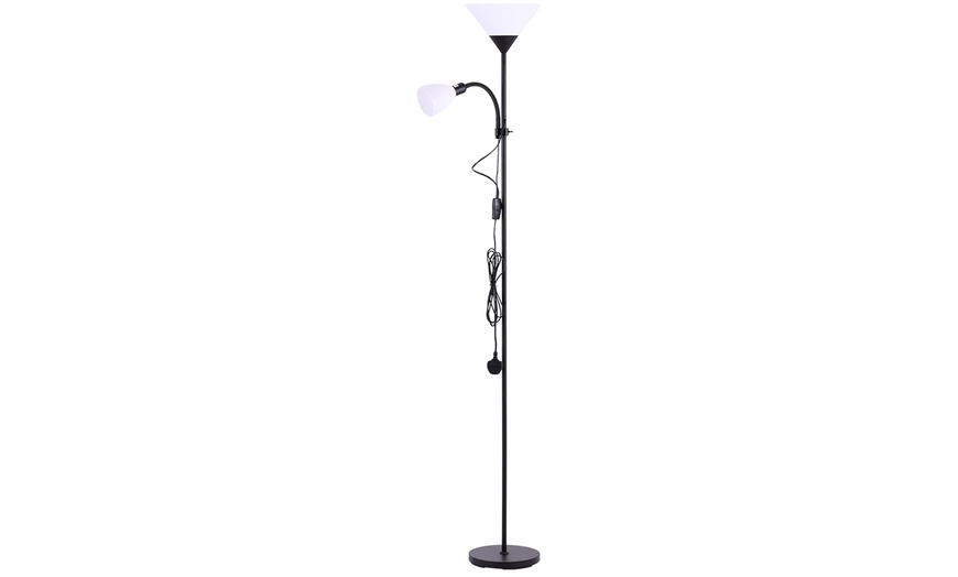 Image 2: Modern Two Head Standing Floor Lamp for Living Room