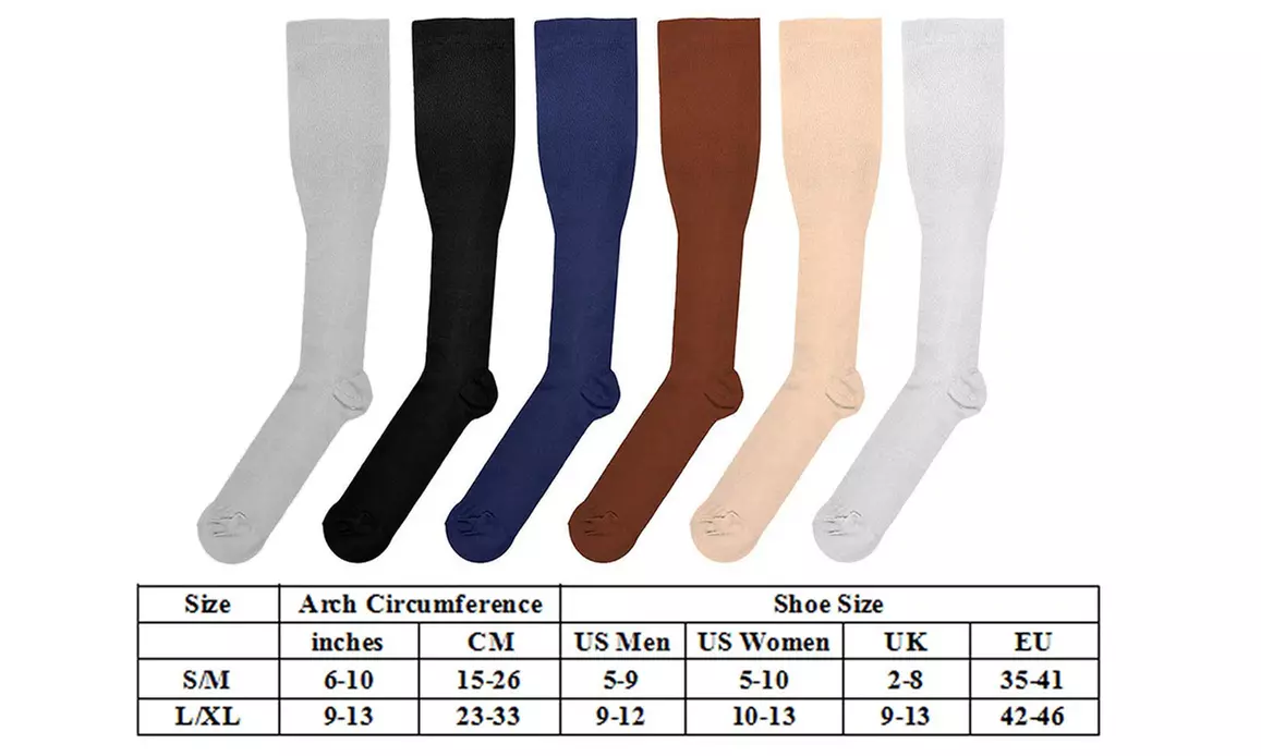 1x oder 3x Paar Unisex Kompressionsstrümpfe