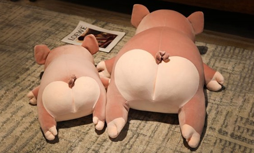 Image 7: Plush Pig Pillow