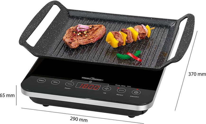 Image 6: Inductie grillplaat van Proficook