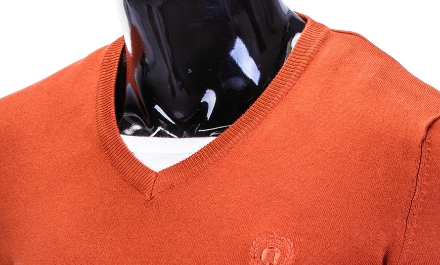 Image 13: Men's V-Neck Sweater