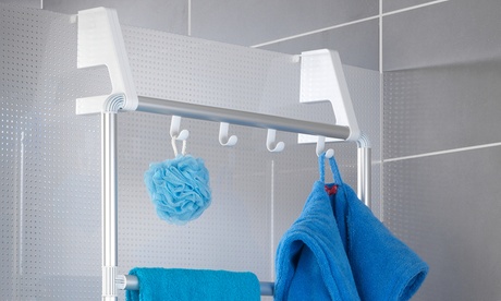 Porta oggetti per barra doccia, scaffali, mensole, porta rotolo o porta asciugamani disponibili in vari modelli